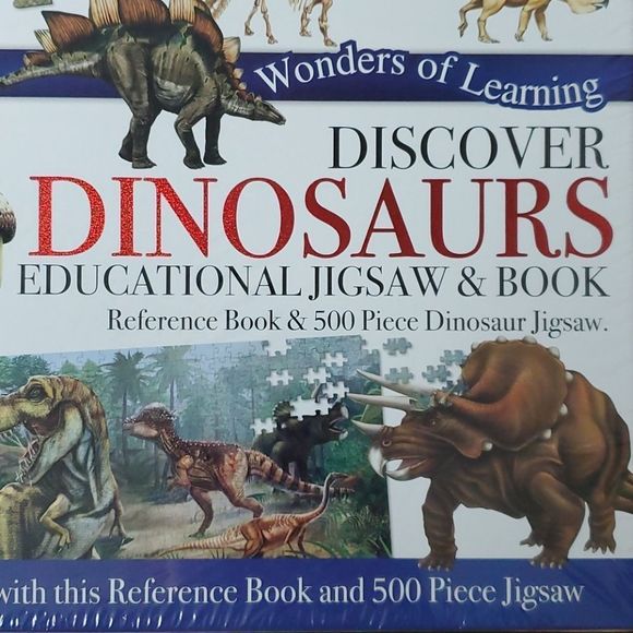 *** GIFT *** NEW Wonders of Learning sealed 500 puzzle dinosaur - Picture 2 of 5